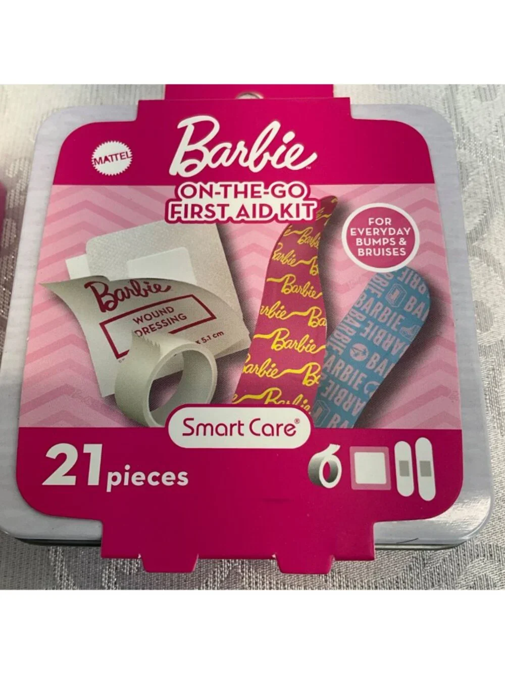 Barbie On-The-Go First Aid Kit 21-Piece Set In Collectible Tin Case